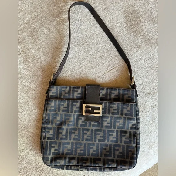 RARE VINTAGE FENDI handbag ๐ Fendi Zucchino hobo bag in brown GOOD CONDITION! - Picture 1 of 16